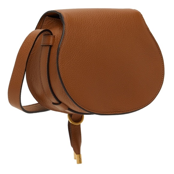 Chloe tan studded leather Marcie saddle crossbody bag NWT - Picture 3 of 14